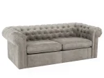 Диван Chesterfield без механизма светло-серый — изображение 2