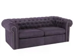Диван Chesterfield без механизма фиолетовый, черный — изображение 2