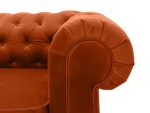 Диван Chesterfield без механизма оранжевый — изображение 4