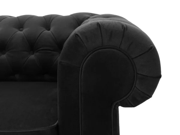 Диван Chesterfield без механизма черный — изображение 4