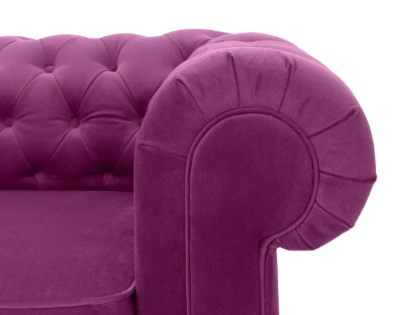 Диван Chesterfield без механизма черный, фиолетовый — изображение 4