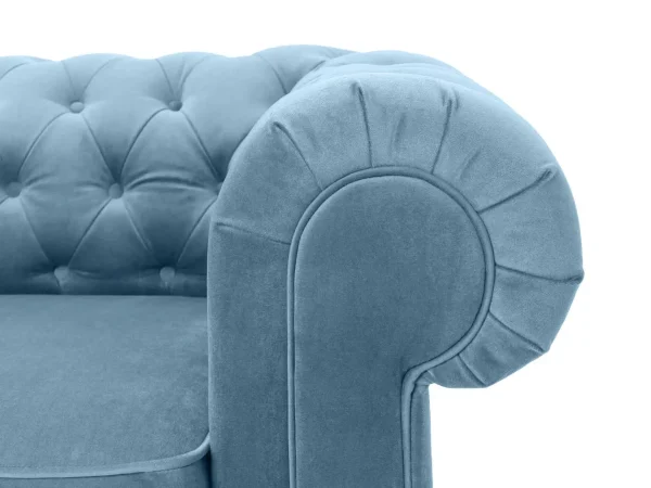 Диван Chesterfield без механизма голубой — изображение 4