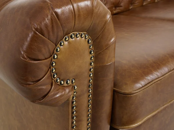 Диван Chesterfield без механизма коричневый — изображение 4