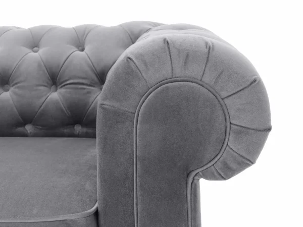 Диван Chesterfield без механизма серый — изображение 4