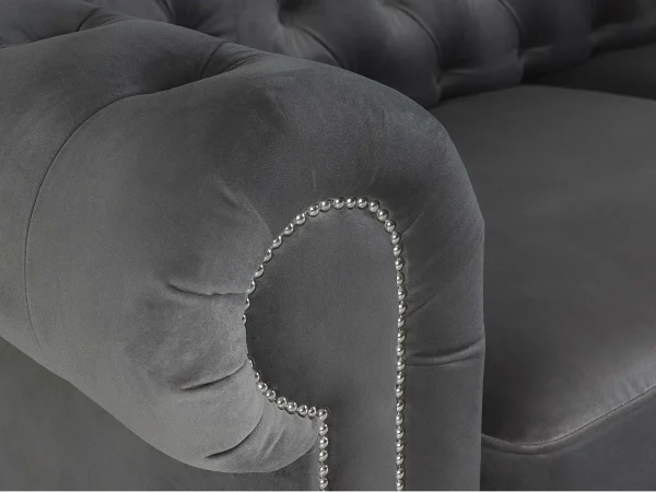 Диван Chesterfield с механизмом трансформации серый — изображение 4