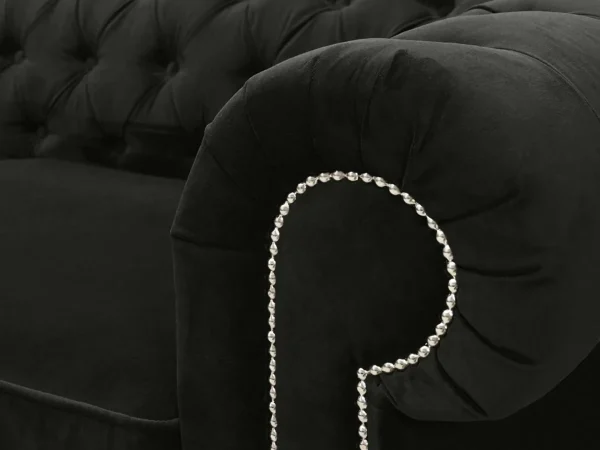 Диван Chesterfield с механизмом трансформации черный — изображение 4