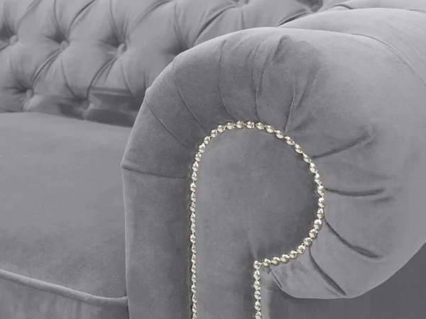 Диван Chesterfield с механизмом трансформации серый — изображение 4