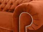 Диван Chesterfield с механизмом трансформации оранжевый — изображение 4