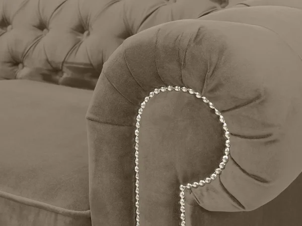 Диван Chesterfield с механизмом трансформации бежевый — изображение 4