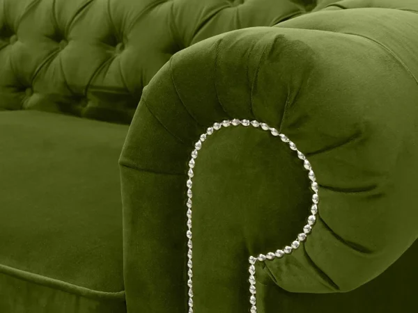 Диван Chesterfield с механизмом трансформации зеленый — изображение 4