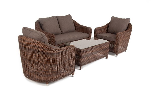 "Кон Панна" лаунж-зона из искусственного ротанга, цвет коричневый — изображение 3