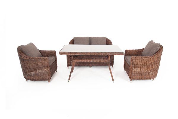 "Кон Панна" обеденная группа плетеная, цвет коричневый — изображение 3