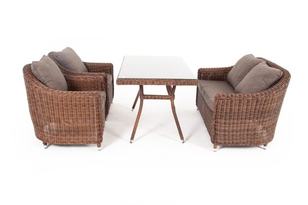 "Кон Панна" обеденная группа плетеная, цвет коричневый — изображение 4