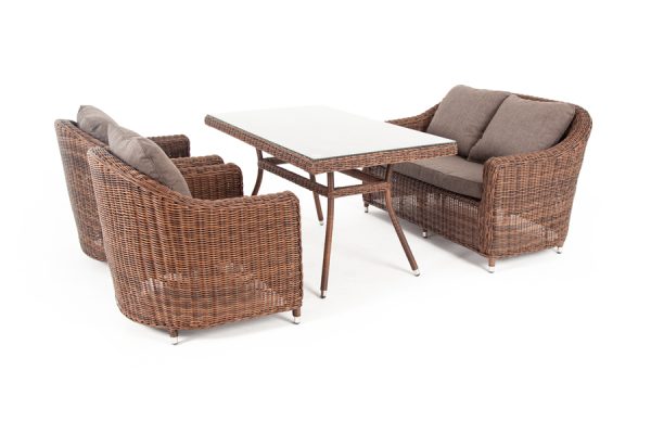 "Кон Панна" обеденная группа плетеная, цвет коричневый — изображение 5