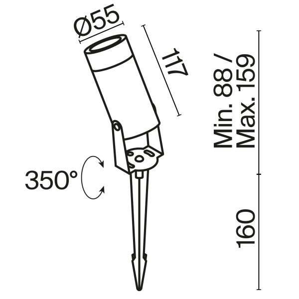 Ландшафтный светильник Outdoor O050FL-L5W3K — изображение 5