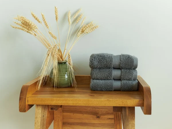 Набор махровых полотенец Rubi 3 шт темно-серый — изображение 2