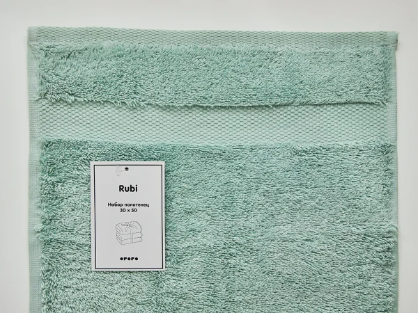 Набор махровых полотенец Rubi 3 шт зеленый — изображение 4
