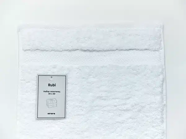 Набор махровых полотенец Rubi 3 шт белый — изображение 5