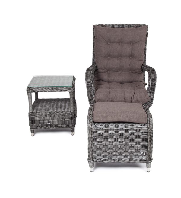 "Толедо" лаунж-зона из искусственного ротанга, цвет графит — изображение 3