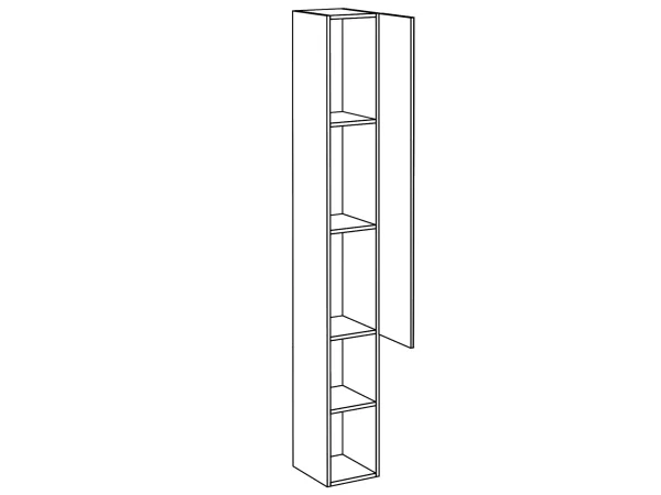 Шкаф навесной узкий Canto серо-бежевый — изображение 3