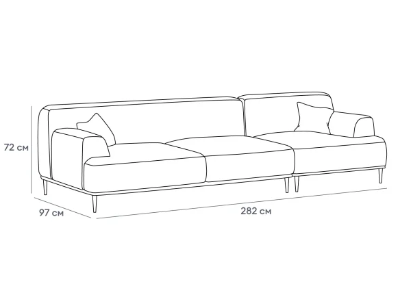 Диван Portofino коричневый — изображение 3