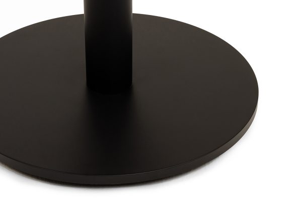 "Каффе" стол из HPL круглый Ø70см, цвет "серый мрамор", подстолье стальное — изображение 4