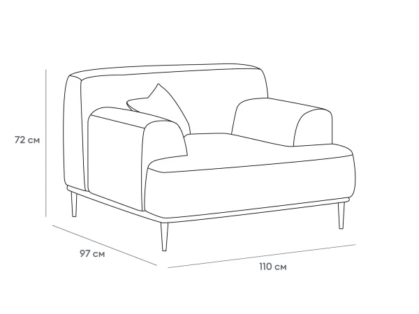 Кресло Portofino темно-серый — изображение 3