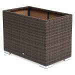 "Лунго" кашпо для цветов большое плетеное из искусственного ротанга