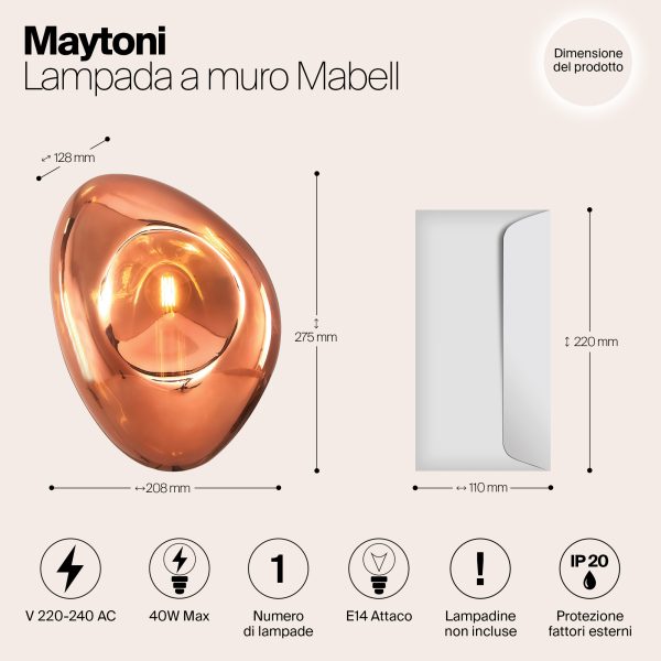 Настенный светильник (бра) Maytoni MOD306WL-01C — изображение 4