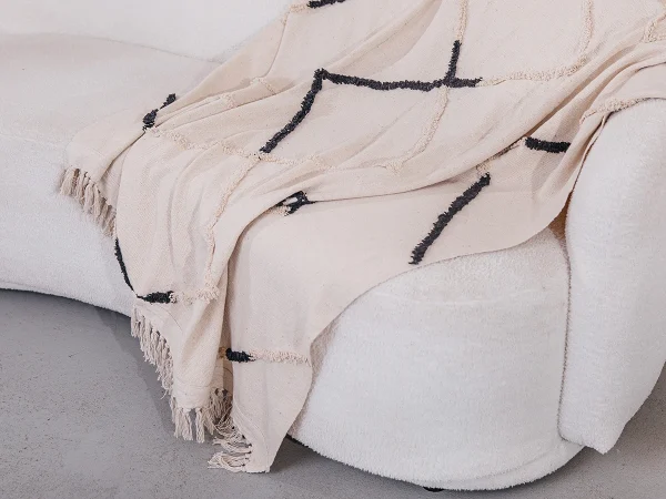 Покрывало Blush 240х220 бежевый, черный — изображение 5