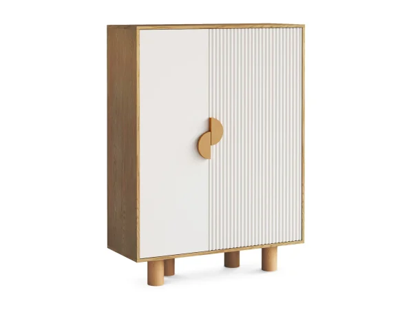 Шкаф правый Cresco дуб, серо-бежевый — изображение 2