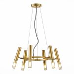 SL1236.203.06 Люстра подвесная ST-Luce Золотистый/Коньячный, Золотистый G9 LED 6*5W ECLIP — изображение 3