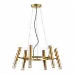 SL1236.203.06 Люстра подвесная ST-Luce Золотистый/Коньячный, Золотистый G9 LED 6*5W ECLIP — изображение 4