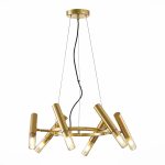 SL1236.203.06 Люстра подвесная ST-Luce Золотистый/Коньячный, Золотистый G9 LED 6*5W ECLIP — изображение 5