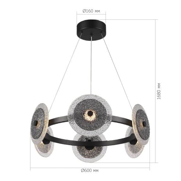 SL6142.433.01 Светильник подвесной ST-Luce черный/дымчатый LED 1*34W 4000K ALUMNO — изображение 4
