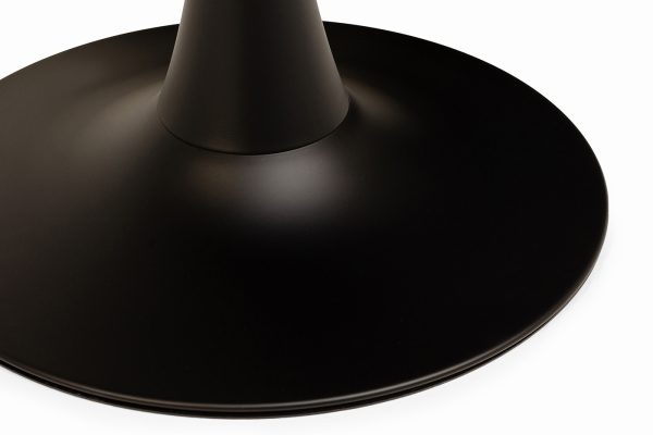 "Тюльпан" интерьерный стол из HPL круглый Ø90см, цвет "серый гранит" — изображение 4