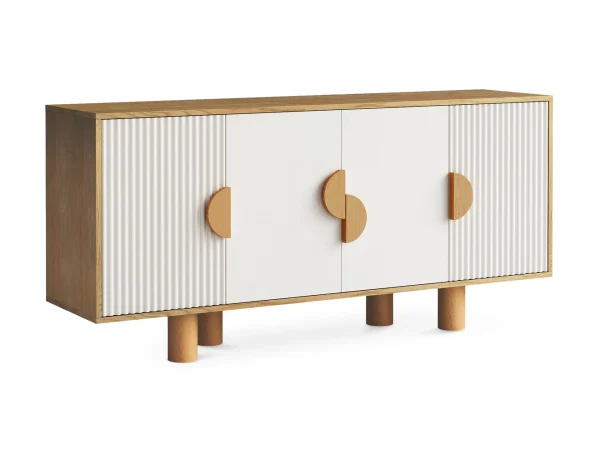 Тумба высокая Cresco серо-бежевый, дуб — изображение 2