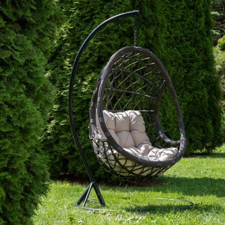 "Венеция" подвесное кресло-кокон из искусственного ротанга