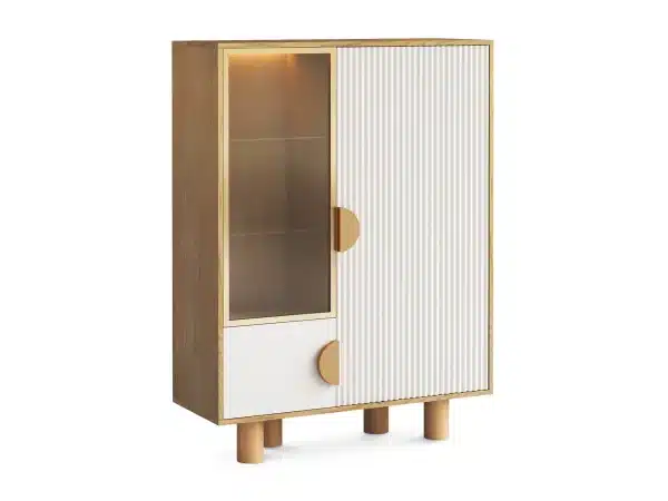 Витрина правая Cresco серо-бежевый, дуб — изображение 2