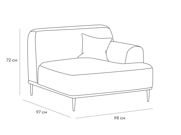 Завершение Portofino малое правое бежевый — изображение 3