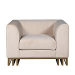 102AN-20491 Кресло Lucerne велюр бежевое 110*86*75см