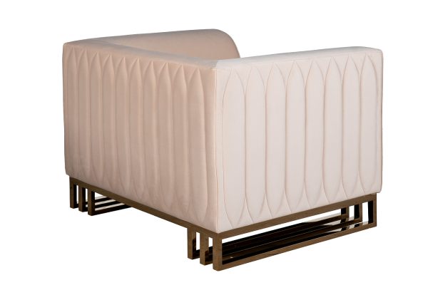 102AN-20491 Кресло Lucerne велюр бежевое 110*86*75см — изображение 3