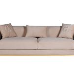 102AN-20493 Диван Lucerne трехместный велюр бежевый 230*86*75см