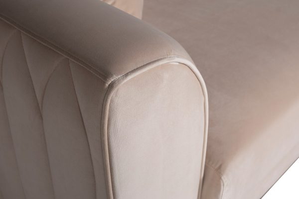 102AN-20493 Диван Lucerne трехместный велюр бежевый 230*86*75см — изображение 4