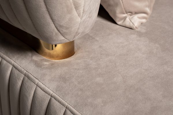 102AN-DIV-1303-SER Диван Glarus трехместный, велюр серый 225*88*86см — изображение 4