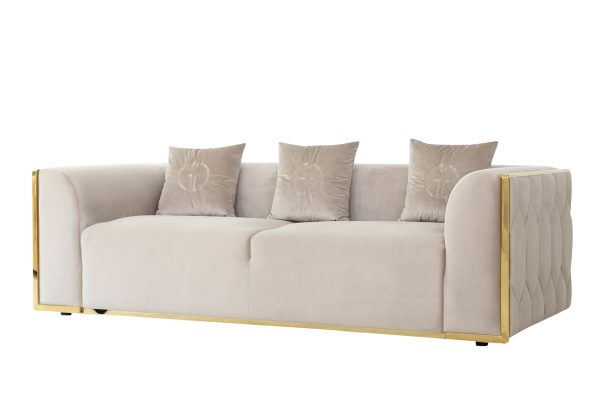 велюр бежевый 233*96*69см