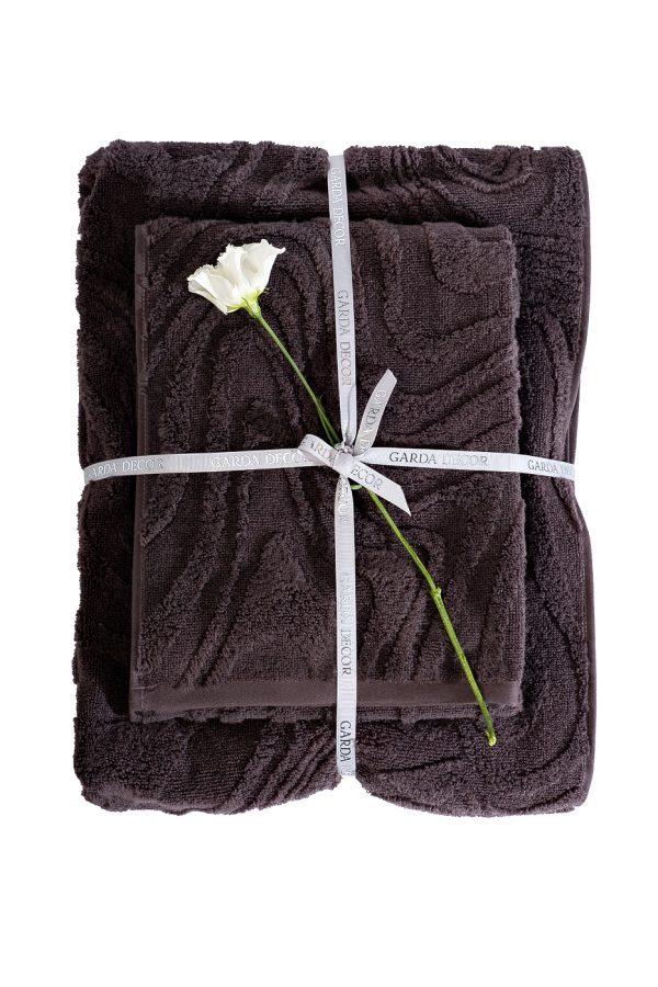 106DMT- 661-4113 -POL COR Полотенце Диана коричневое 50*100 — изображение 5