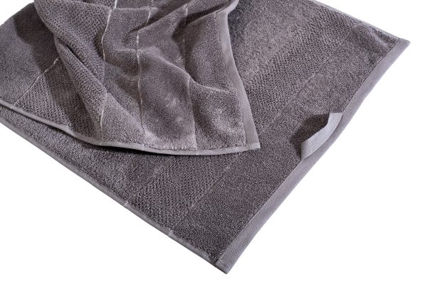 106DMT- 751-4110 -POL SER Полотенце Юнона серое, 70*140 — изображение 4