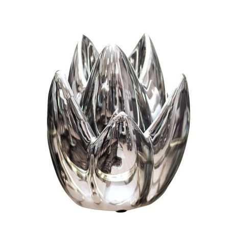 10K8152B Подсвечник серебряный 13*13*19.5