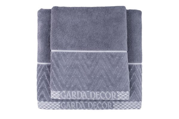 119VAL-01117 Полотенце Орсетто графит 50*90 — изображение 3